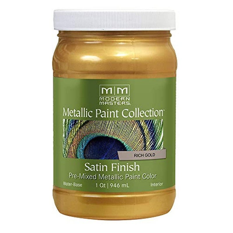 Modern Masters qt Modern Masters ME701 Rich Gold Metallic Paint Collection, Satin Water-Based Decorative Metallic Paint - Image 1